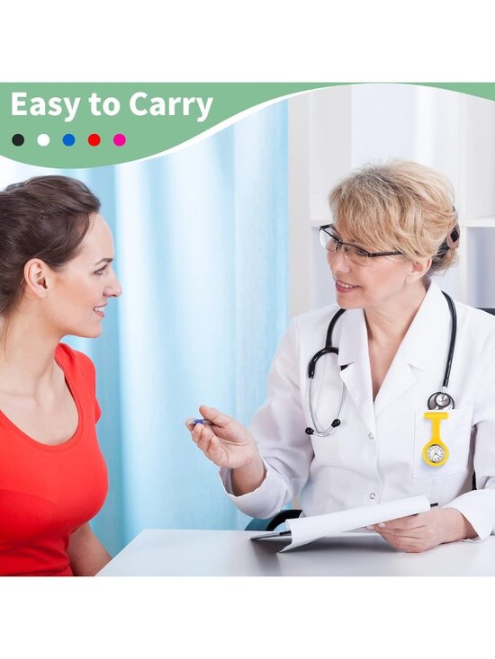 15 Pack Clip-On Nurse Watches | Silicone Fob Stethoscope Watch for Nurses
